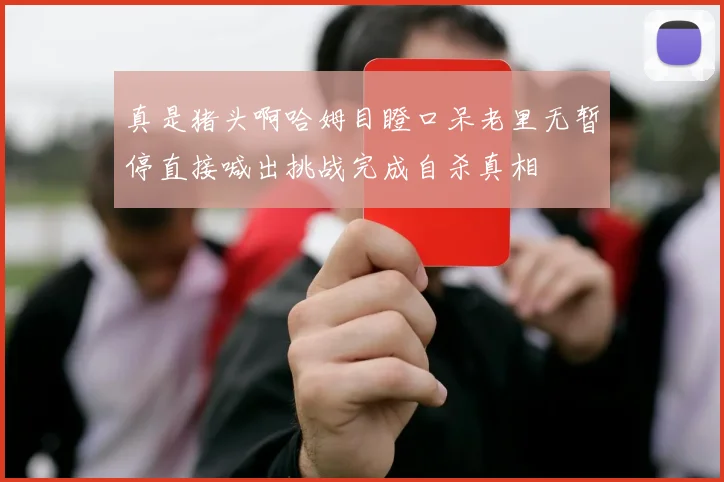 真是猪头啊哈姆目瞪口呆老里无暂停直接喊出挑战完成自杀真相